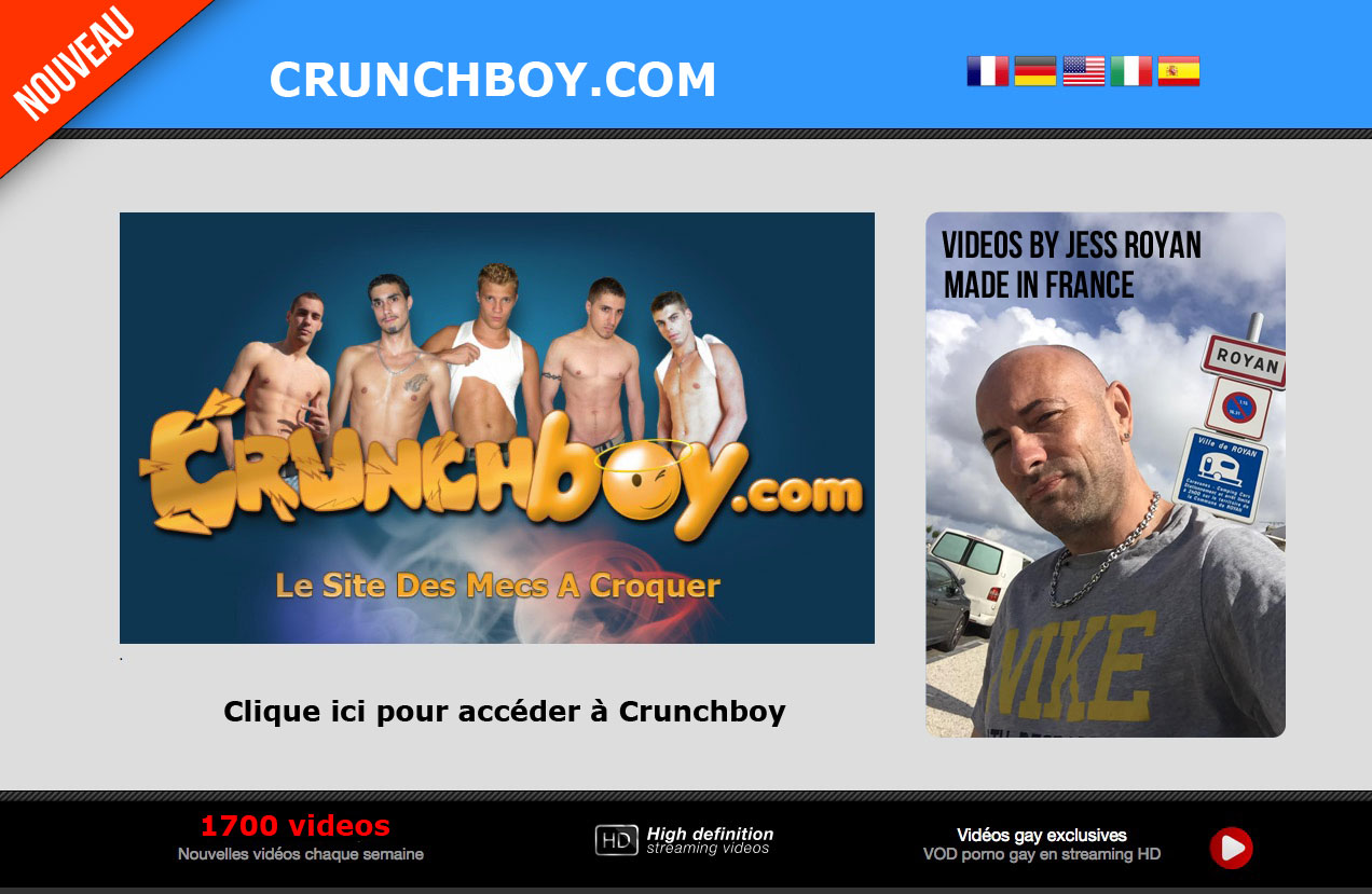 Crunchboy - sites des videos gay made in France de Jess Royan